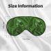 FoRes Natural Plant Silhouette Fern Leaves Print Eye Mask - Adjustable Light Blocking Sleep Mask for Deep Rest - Unisex Black - Buy Online on GoSupps.com