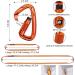 Karabiner Climbing Equipment Set - 2 UIAA Certified 25kN Auto Locking Carabiners + 2 23kN Nylon Ropes for Climbing Mountaineering & Hiking - Durable Orange & Black 4-Part Kit - Buy Online on GoSupps.com