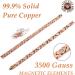 Vicmag Copper Magnetic Bracelet & Ring for Women - 3500 Gauss Magnet Jewelry Set with Adjust Tool - Crystal Flower Design - Gift for Joint Health - Buy Online on GoSupps.com