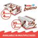 Kinder Bueno Milk Chocolate Hazelnut Cream Bars 30 Pack - 1.5oz Individually Wrapped Chocolates - Buy Online on GoSupps.com