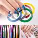 60 Sheet 3D Flower Nail Art Stickers & Mixed Color Nail Striping Tape Set Self-Adhesive Nail Decoration with Tweezers for Creative Nail Designs - Buy Online on GoSupps.com