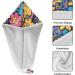 Purple Pink Blue Flowers Hair Towel 2 Pack - Super Absorbent Quick Dry Hair Turbans for Women & Girls - Buy Online on GoSupps.com