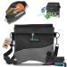 PetLove treat bag for dogs Food bag with magnetic closure Includes poop bag dispenser & can be used as a bum bag Gray