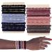 AIERSA 24 Pcs Morandi Hair Tie Bracelets  4 Style Boho Hair Ties for Women/Girls  Ponytail Holders  No Damage Hair Elastics for Thin Hair Curly Hair 24pcs middle size