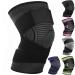 Ruilala Knee Support Adjustable Knee Brace 1 Pack Anti Slip Compression Knee Sleeve for Men Women for Meniscus Tear  Arthritis  Tendinitis  Ligament Injury  Weight Lifting  Sports (Black  Large) Large Black