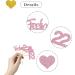 MonMon & Craft Feeling 22 Cupcake Toppers - 22nd Birthday Sign/Twenty-two Cupcake Toppers/Anniversary Dessert Decor/Cheers to 22 Years Party Decorations Pink Glitter - 24 Pcs - Buy Online on GoSupps.com