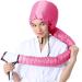 COANSEN hair dryer hood hair dryer with elastic band for hair styling deep care and drying (pink)