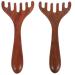 TEHAUX Lot de 2 Peignes de Massage en Bois pour Cuir Chevelu et Visage Outils Gua Sha Mini R teau et Peigne Stimulateur Points D Acupuncture Massage Apaisant Portables et