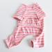 BT BEAR Dog Clothing - Colorful Striped Pajamas for Bulldogs & Puppies - Soft Cotton One-Piece Costume (XL Pink) | Perfect for Small & Medium Dogs - Buy Online on GoSupps.com