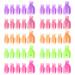 TEUVO 50Pcs Toe Polish Remover Clips Nail Soak Off Clips Set for Fingernails and Toenails, Toe Gel Remover Clips for Acrylic Gel UV Polish, Professional Salon and Personal Use, Multicolor