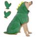 Dog waddle ranger quickly drying bathing towel made of microfiber BiBykivn adjustable dog towel with Velcro fastener absorbent dog bathrobe with hat for large medium dog (m green) green M