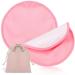 Gleavi pads castor oil inserts castor oil breastpack reusable castor oil breastwick castor oil breast inlays 2 pink + 1 storage bag reusable breastfeeding deposits