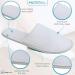 MODLUX Spa Slippers - 12 Pairs of Cotton Velvet Closed Toe Disposable Slippers with Travel Bags - Non-Slip, Thick & Soft - Ideal for Home, Hotel, or Commercial Use (12 Pack Combo White) - Buy Online on GoSupps.com