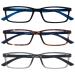 Opulize sea glasses Blue light filter narrow frame spring hinges improve the sleep computer glasses gaming reflective men B9 +2.50 diopters black / brown / gray