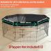 Zuisfau Dog Playpen Mesh Top Cover, Fits 24 Inch 8 Panels Regular Octagon Metal Exercise Pet Playpen, Black, Hooks Connections. - Buy Online on GoSupps.com