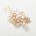 SWEETV Gold Wedding Hair Comb | Handmade Bridal Hair Clip & Accessories - Buy Online on GoSupps.com