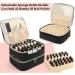 Detachable 2-Layer Nail Polish Organizer | Holds 42 Bottles | Gel Polish Storage & Manicure Tool Holder | Large Makeup & Cosmetic Bag with Dividers | Black - Buy Online on GoSupps.com