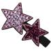 amangul Rhinestones Star Hair Clip Star Hair Accessories Star Barrettes Star Hairpin Crystal Star Hair Clip Hair Bangs Clip(Purple)