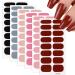 6 Sheets Gel Nail Strips Pure Colour Nail Gel Polish Wraps Soft Self-Adhesive Nail Full Wraps Nail Strips Sticker Nail Tips Nail Wraps Sticker Decals