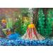 Uniclife Aquarium Volcano Ornament Kit - Yellow Fish Tank Decor with Air Stone Bubbler - Buy Online on GoSupps.com