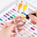 BNG 180 Colors Nail Display Book with 240 False Nail Tips in Silver Leather - Salon Gel Polish Sample Showing Tools - Buy Online on GoSupps.com