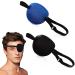 SULIVES 2 Pcs Eye Patches for Adults Adjustable Medical Eye Patch for Amblyopia Strabismus and Surgery Recovery Suitable for Left & Right Eye 3D Groove Design (Black Blue)