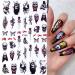 8 Sheets Halloween Nail Stickers - 3D Ghost Skull and Gothic Designs for Women & Girls | Self-Adhesive Nail Decals for Acrylic Nails - Buy Online on GoSupps.com