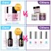 Gellen Dip Powder Nail Kit - 6 Color Acrylic Starter Set with Top & Base Coat, Clear Dipping Powder Liquid - DIY Manicure Kit for Home/Salon Nail Art - Gentle Nudes - Buy Online on GoSupps.com