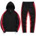 Hanxiulin Men's Jogging Suit - Casual Hooded Zipper Training Sweat Jacket | Sports Clothing for Running & Leisure - Black XXL - Buy Online on GoSupps.com