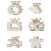 6 Piece Mini Hair Claw Clip With Pearl  Sweet Barrettes Claw Crab Hairpins Styling  Fashion Hair Accessories for Women Girls