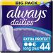 Always Dailies Extra Long Protect Plus Pantyliners (Pack of 1)