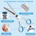 Liren Professional 6 in 1 Dog Grooming Scissors Kit with Safety Round Tips - Heavy Duty Stainless Steel Pet Grooming Shears for Dogs and Cats - Buy Online on GoSupps.com