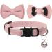Breakaway Cat Collar Set with Bell, Bowtie, and Floral Design - 2pcs Leopard & Pure-Pink | Adjustable and Detachable Safety Feature for Cats and Small Pets - Buy Online on GoSupps.com