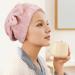 Unaone Microfiber Hair Towel Set - Fast Drying Hair Turbans for Long Hair | Soft & Absorbent - Khaki & Pink - Buy Online on GoSupps.com