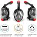 COZIA DESIGN Full Face Snorkel Mask - 180 Panoramic View Scuba Gear Anti Fog, Anti Leak - Blue S/M - Buy Online on GoSupps.com