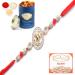 Ghasitaram Gifts Rakhi for Brother Rakhis Online - The Diamond Enchantess of Ganesha Blessings Rakhi with 100 GMS of Dryfruits Mix Can 200 GMS of Kaju katli Rakhi & 100g Dryfruits Mix Can 200g Kaju katli