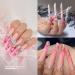 120 Dual Nail Forms Set - Stiletto B-Shaped Polygel Extensions with Nail Clips Gel Brush Picker & Files - Perfect for Professional Nail Art - Buy Online on GoSupps.com