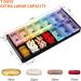 Extra Large Pill Organizer - 2 Times a Day AM PM Easy Fill - 7 Day Pill Box for Vitamins/Supplements - FGcase Rainbow Black - Buy Online on GoSupps.com