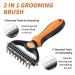 Vigime 2-Page Undercoat Rake | Dog & Cat Brush for Easy Hair Removal | Safe Mat & Matter Remover (Orange) - Buy Online on GoSupps.com