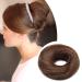 SEGO Human Hair Scrunchies for Women Messy Hair Buns Hairpiece #4 Medium Brown 100% Real Remy Updo Scrunchies Donut Hair Extensions Chignons Straight (23g) Straight #4 Medium Brown