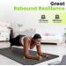 GOGOKIWI Large Non-Slip Yoga Mat 6'x4'/3' | Extra Wide 1/4 Inch Thick Workout Mat for Home Gym | Ideal for Yoga, Pilates, Stretching & Fitness | Just Black - Buy Online on GoSupps.com