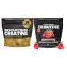 Gains in Bulk Intantized Creatine Bundle Soluble Pre Workout Powder Supports Muscle Building Strength and Performance Unflavored and Raspberry 60 Servings
