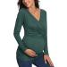 Love2Mi Maternity Nursing Shirt - Short Sleeve V-Neck Breastfeeding T-Shirt - Dark Green - Size S - Buy Online on GoSupps.com