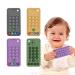 2-Pack Silicone Baby Teething Toys | BPA-Free Mobile Phone Teether for Babies 6-12 Months | Soft-Textured Chew Toys | Purple+Green - Buy Online on GoSupps.com