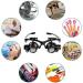 Lighted Headset Magnifying Glasses 10X 15X 20X 25X with 2Led Lights Head-Free Magnifier Loupe for Electronics Eyelash Crafts Circuit Watch Repair - Buy Online on GoSupps.com