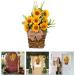 HOMSFOU 3pcs Sunflower Basket Sunflower Centerpieces for Tables Fake Plant Spring Wreaths Artificial Sunflowers Hanging Basket Christmas Farmhouse Decor Wall Silk Flower Flowerpot Yellowx3pcs 40x14cmx3pcs - Buy Online on GoSupps.com
