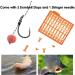 Luroad Carp Fishing Hair Rigs Set | 20 Pcs Curved Barbed Hooks with Swivel Braided Thread Line | Boilie Bait Stops & Stringer Needle | Mixed Sizes 2# 4# 6# 8# | Anti-Tangle Design - Buy Online on GoSupps.com
