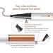 Eyebrow Pencil Waterproof Smudge-proof 3D Natural Makeup Eyebrow Pencil for Men Women Black - Buy Online on GoSupps.com