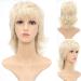 BESTUNG Short #88 Blonde Wig Layered 80s Mullet Wig Pixie Cut Wig With Bangs Curly Synthetic Natural Hair Replacement Wigs for White Women Daily Party Cosplay Costume Use 12 inch Short Blonde #88