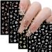 4 Sheets Flower Nail Stickers for Nail Art Stickers Nail Decals Self Adhesive Cherry Blossom Flowers for Women Nail Salon Decoration